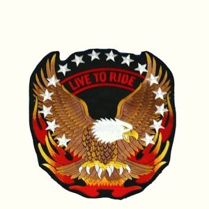 🆕 🦅LARGE LIVE TO RIDE EAGLE BIKER IRON /SEW ON PATCH 11" Long X 10" Wide. New